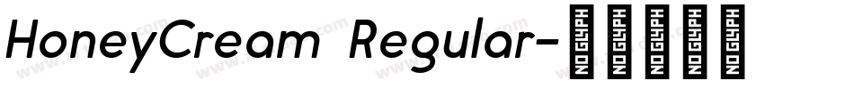HoneyCream Regular字体转换